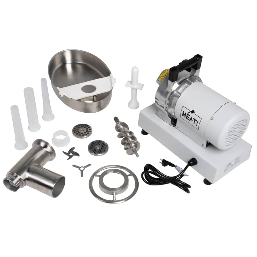 Amazon.com: MEAT! 1 HP Meat Grinder with 3 Stuffing Tubes, 2